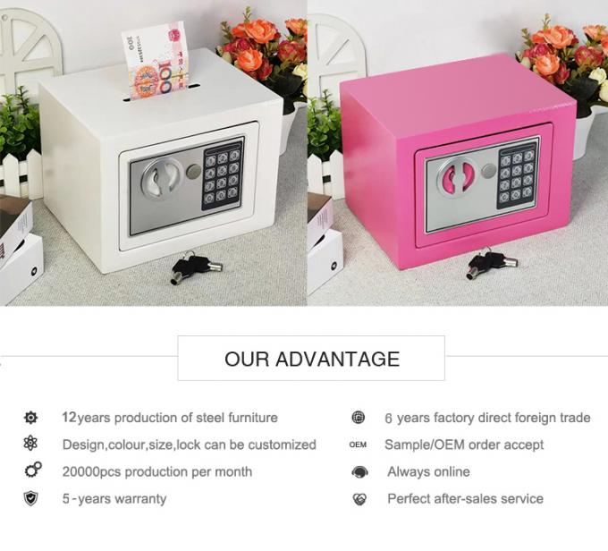 Fireproof Electronic Steel Lock Box With Keypad Digital Safe Home use
