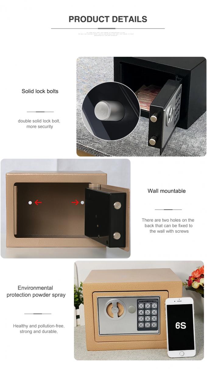 Fireproof Electronic Steel Lock Box With Keypad Digital Safe Home use