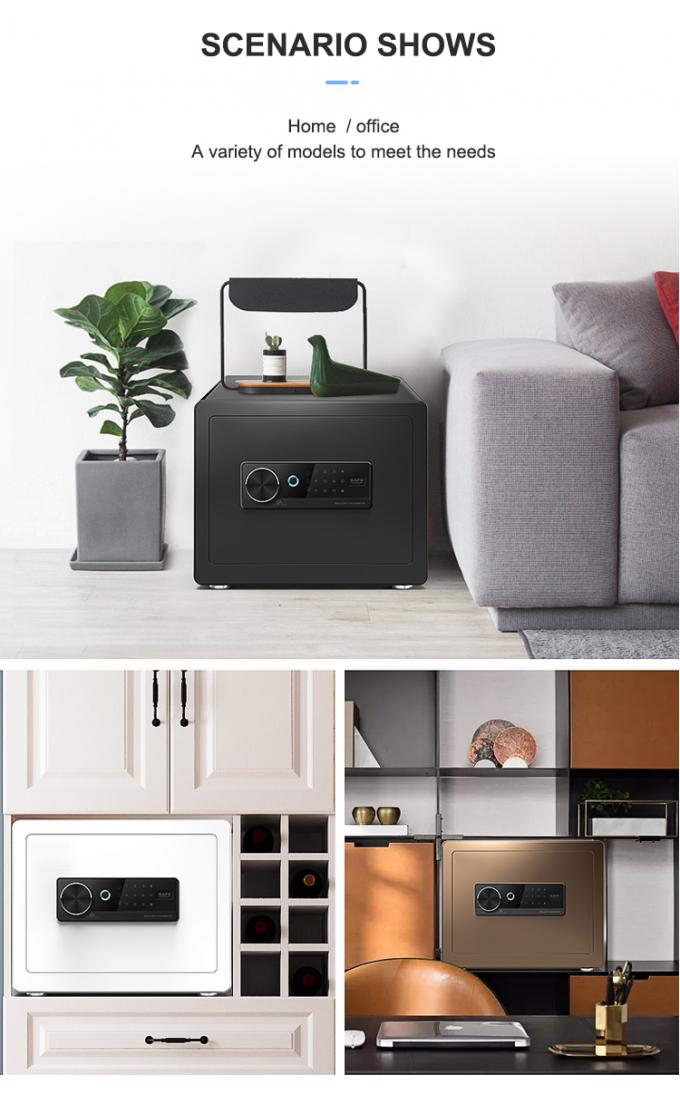 Office Digital Keyboard Cabinet Black Security Box With Fingerprint Lock