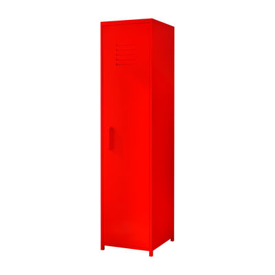 Red Yellow Single  Swing Door Stand Feet Metal Storage Locker