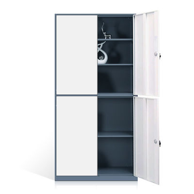 Two Tiers Powder Coated Cold Rolled Steel  Metal Storage Cabinet