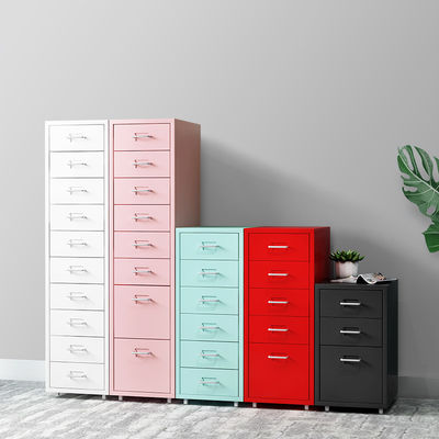 Multifunctional 3 5 6 Drawers Pedestal Movable Metal Storage Cabinet