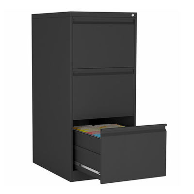 Office Under Desk 3 Drawers Black Steel Storage Filing Cabinet