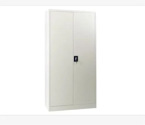 Home Office Steel Cupboard 2 Door Metal File Cabinet With 4 Adjustable Shelves