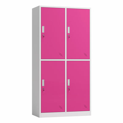 Office 4 Door Storage Locker Lockable Metal Cabinet With Keys