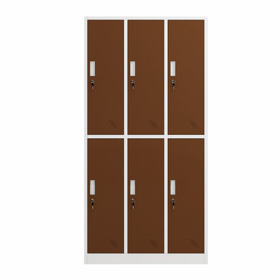 Gym School Use Steel Storage 6 Doors Wardrobe Locker With Lock