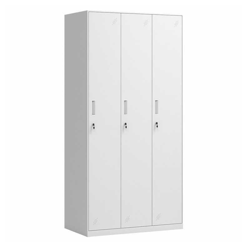 Lateral 3 Doors Steel Bedroom Wardrobe Metal Storage Locker For Locker Room