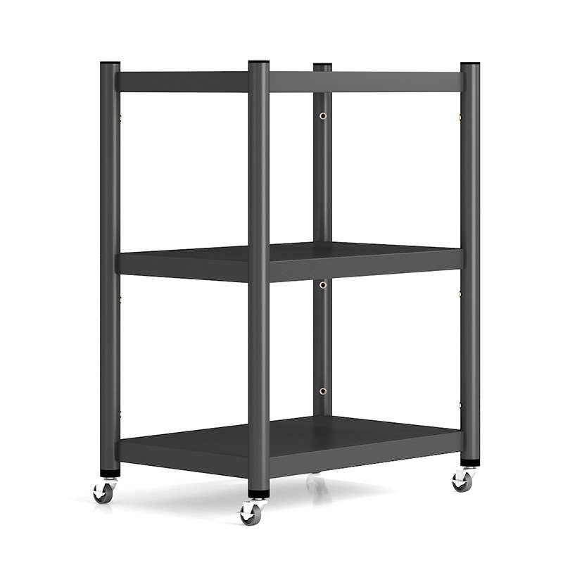 3 Tiers Heavy Duty Movable Storage Steel Shelf Rack For Office And Home