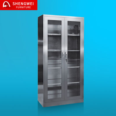 Medical Laboratory Stainless Steel Display Medecine Storage Cabinet