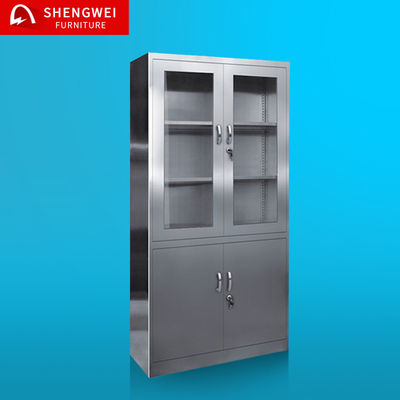 Medical Laboratory Stainless Steel Display Medecine Storage Cabinet
