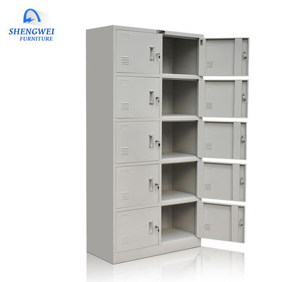 5 Tiers 10 Doors Knocked Down Structure Steel File Storage Locker