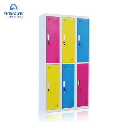 6 Doors KD Structure Bedroom Steel Clothes Cupboard
