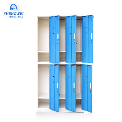 6 Doors KD Structure Bedroom Steel Clothes Cupboard