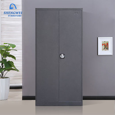 Bedroom Vertical Double Door 180cm Metal Wardrobe Locker With Safe Box