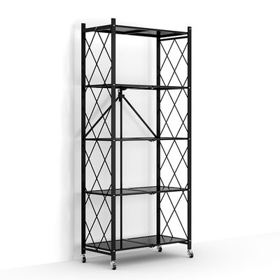 Warehouse Supermarket  Collapsible 5 Tier Metal Organizer Rack