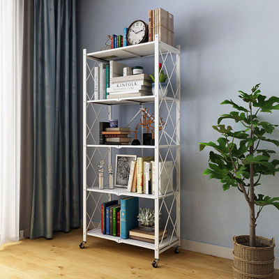 Warehouse Supermarket  Collapsible 5 Tier Metal Organizer Rack