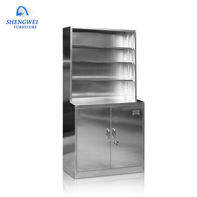 Medical Laboratory Stainless Steel Display Medecine Storage Cabinet