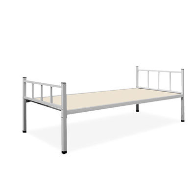 Powder Coated Sturdy Army Gray Green Color Steel Bed With Bottom Locker