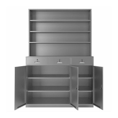 Adjustable Shelves Hospital Medicine Storage Stainless Steel Cabinet