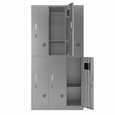 6 Doors Lockable Clothes Storage Stainless Steel Cabinet For Changing Room