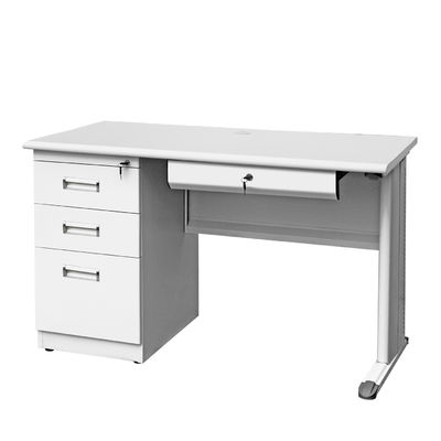 3 Drawers 1 Keyboard Holder Powder Coated Steel Executive Desk