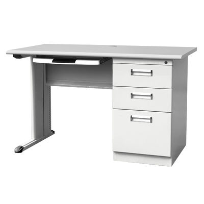 3 Drawers 1 Keyboard Holder Powder Coated Steel Executive Desk