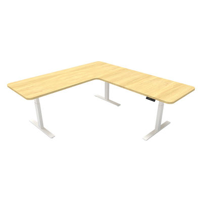 3 Legs L Shape Height Adjustable Metal Office Desk With Motors
