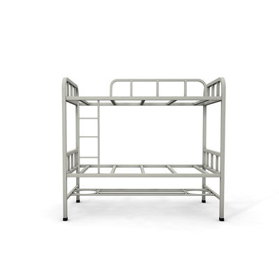 School Adult Size Gray Color 1800mm Height Steel Bunk Bed For Students