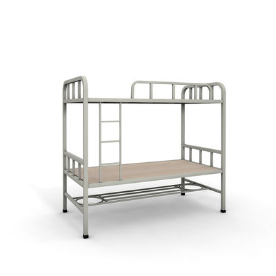 School Adult Size Gray Color 1800mm Height Steel Bunk Bed For Students