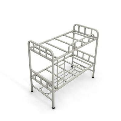 School Adult Size Gray Color 1800mm Height Steel Bunk Bed For Students