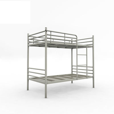 Apartment Grey Black Steel Mesh Full Fence Metal Bunk Bed Frame