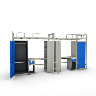 Apartment One Sleeper Steel Bunk Beds Desk Wardrobe Underneath