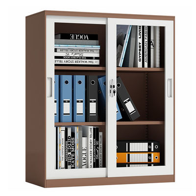 Sliding Doors 2 Adjustable Shelves Steel Half Height Locker For File Storage