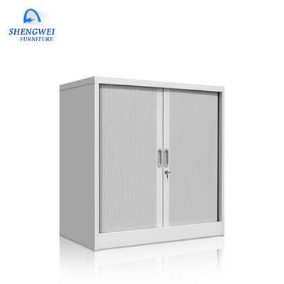 Rolling Shutter Doors Metal Half Height Locker With 2 Adjustable Shelves