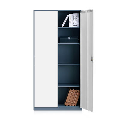 Double Color Full Height Office Furniture Metal Storage Cabinet For Staff