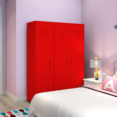Home Bedroom Double Door Size Colorful Storage Cabinet Lockers For Children