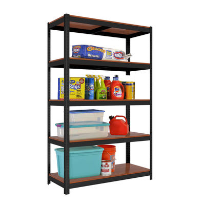 5 Adjustable MDF Tiers Boltless Metal Garage Rack Steel Shelf Rack For Warehouse