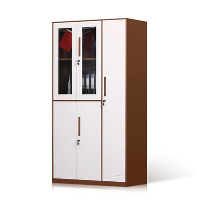Glass Door Epoxy Powder Coated Steel Wardrobe Locker
