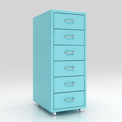 KD Structure 6 Drawers Mobile Metal File Cabinet for home storage