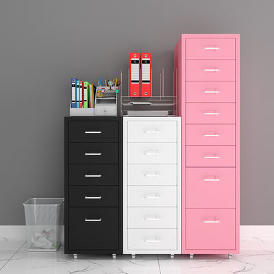 Multifunctional 3 5 6 Drawers Pedestal Movable Metal Storage Cabinet