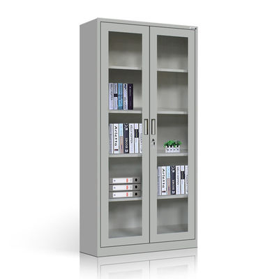 Waterproof Anti Rust Full Height Two Glass Door Filing Cabinet