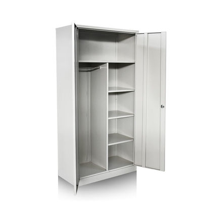 Double Doors 4 Shelves Metal Storage Cabinet For Clothes And Files