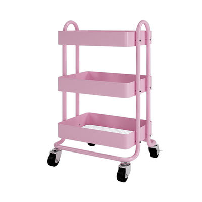 3 Tiers Rolling Utility 4 Caster Kitchen Storage Trolley