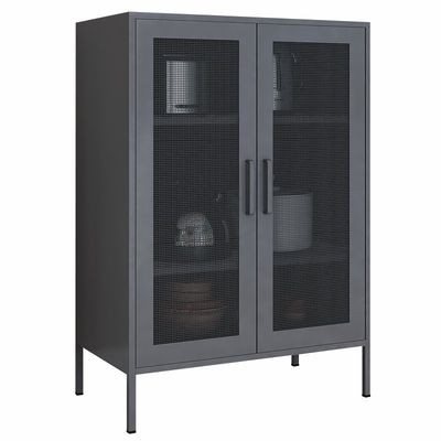 Double Metal Mesh Door 1015x800x400mm Half Height Locker For Home Use
