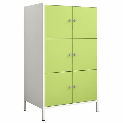 6 Doors Steel High Leg Storage Half Height Locker For Home Use