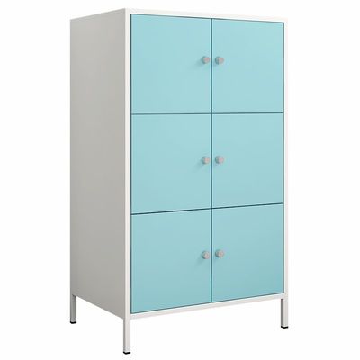 6 Doors Steel High Leg Storage Half Height Locker For Home Use