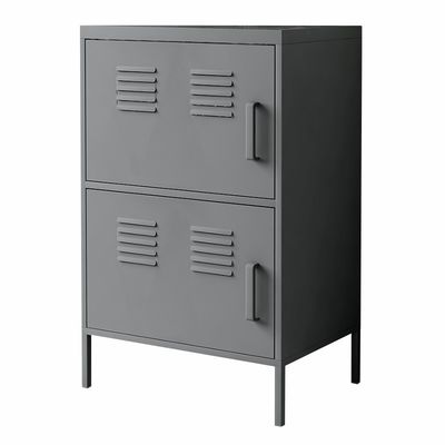 High Stand Leg Two Doors Vertical Steel Half Height Locker Cabinet For Home