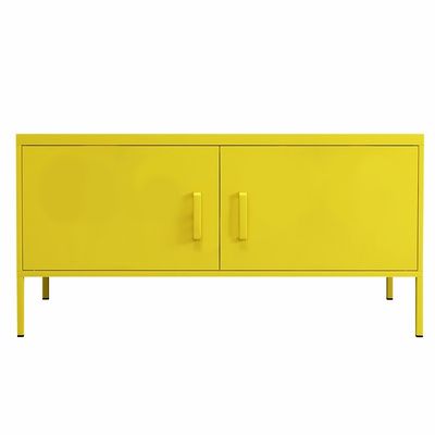 High Leg Double Door half height TV Stand Storage Cabinet for home use