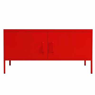 High Leg Double Door half height TV Stand Storage Cabinet for home use
