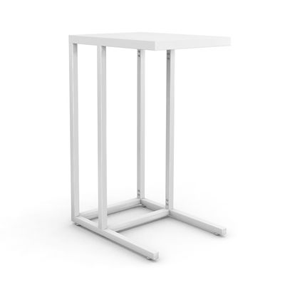 Sofa Side Sturdy 650mm Height Black Metal Frame Coffee Table